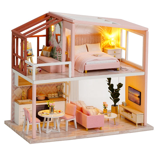 Maison de poupée miniature - Pink Apartment